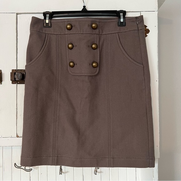 Fossil Taupe Wool Blend Skirt Size 8 NWT - Picture 1 of 6